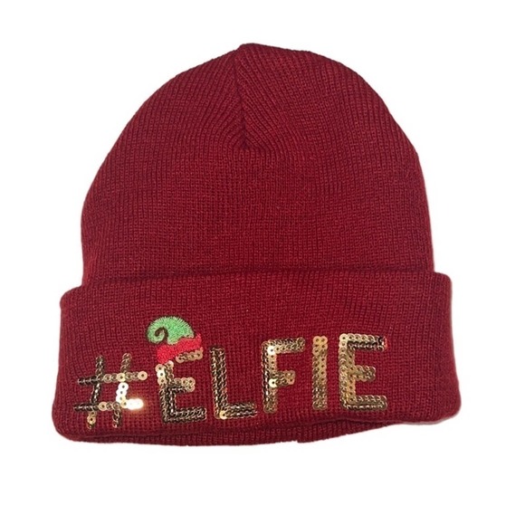 Elf Christmas Knit Beanie Hat - Picture 1 of 2